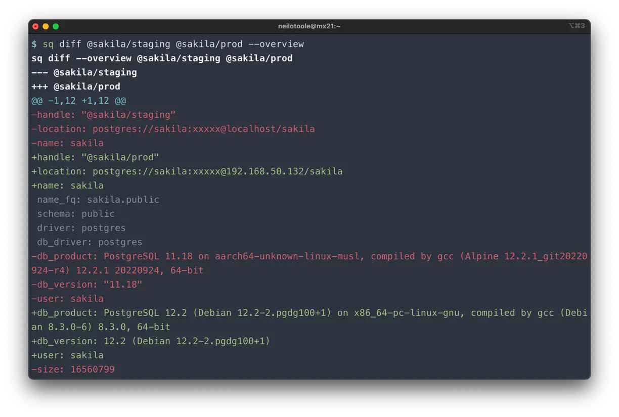 sq diff source overview