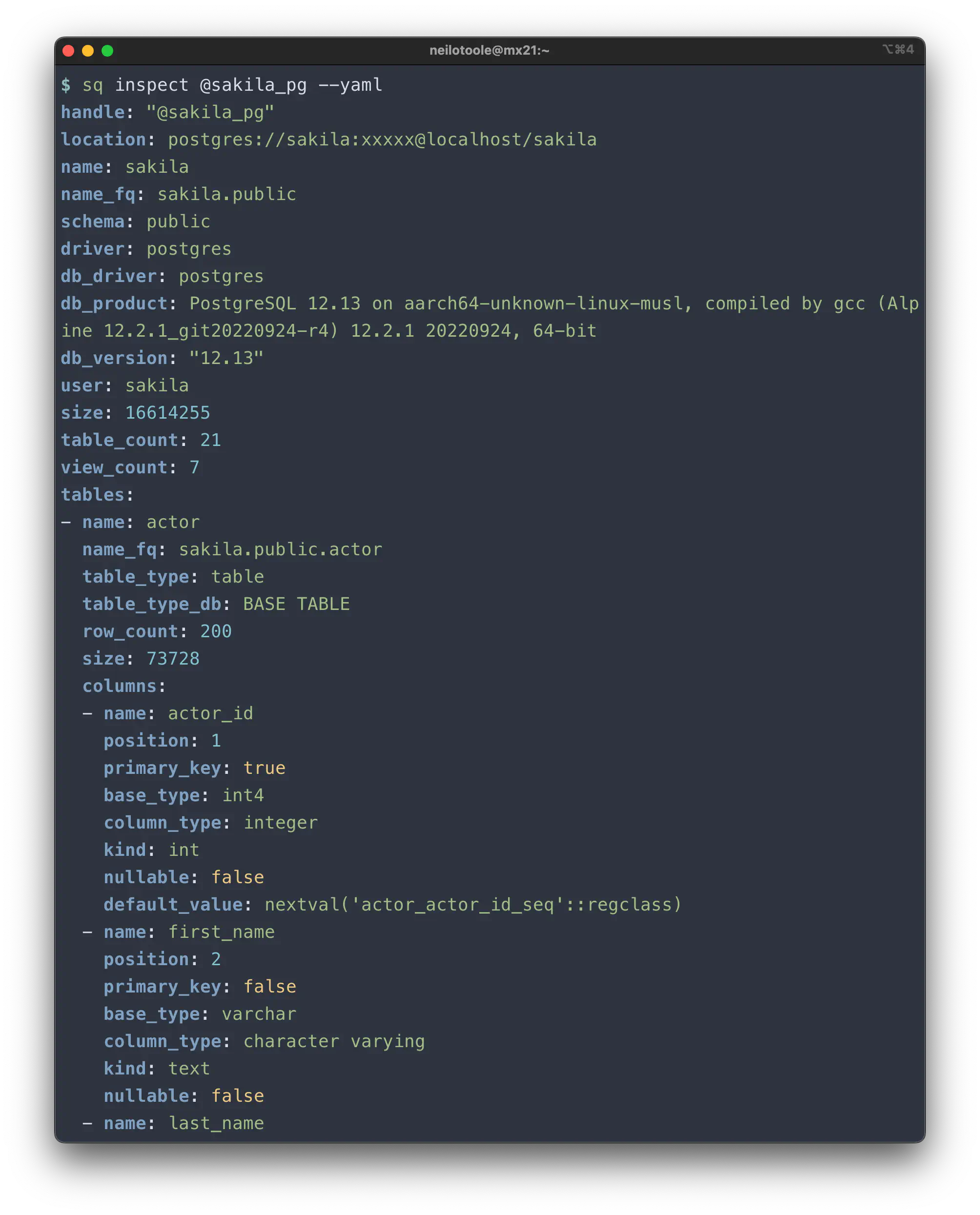 sq inspect source yaml